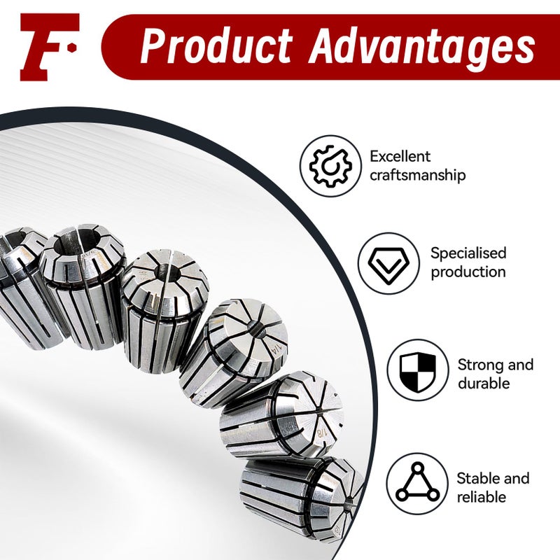 findmall ER25 Spring 12Pcs Collet Set Fit for CNC Milling Lathe Tool Engraving Machine - Image 5
